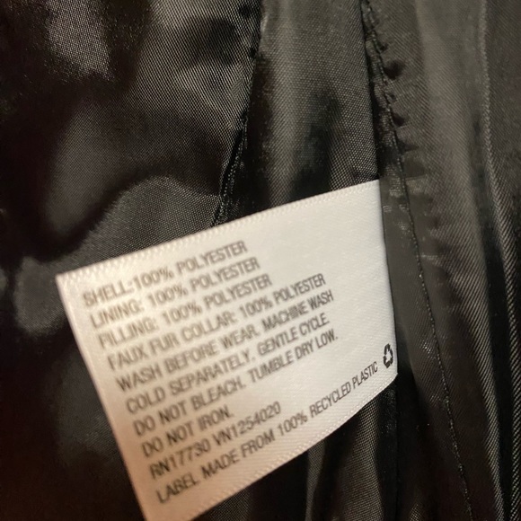 Cat and Jack Girls Red Coat with Removable Faux Fur Collar S - Picture 4 of 7